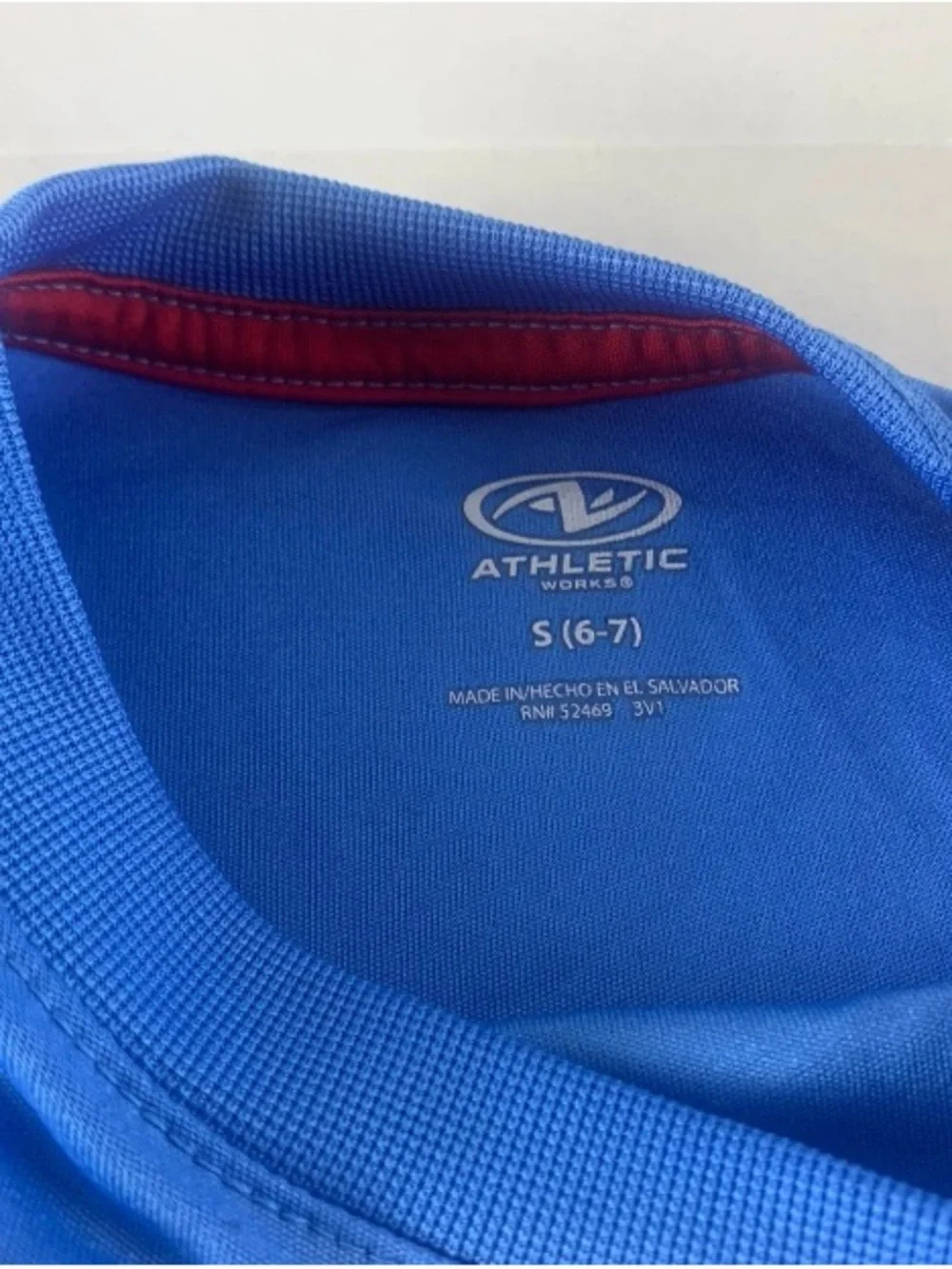 Athletic Works Blue Short-Sleeve Tee with Flaming Baseball Graphic